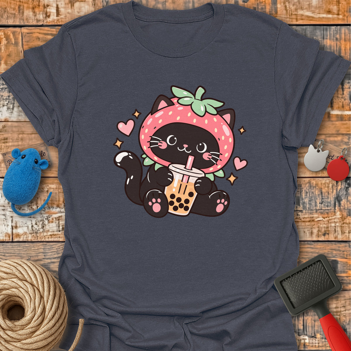 Strawberry Boba Cat