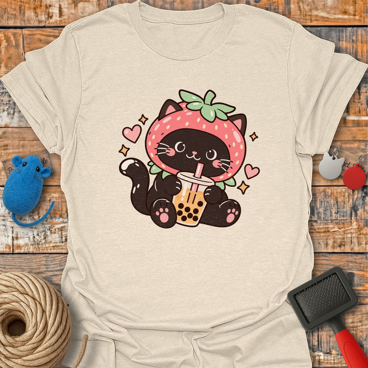 Strawberry Boba Cat