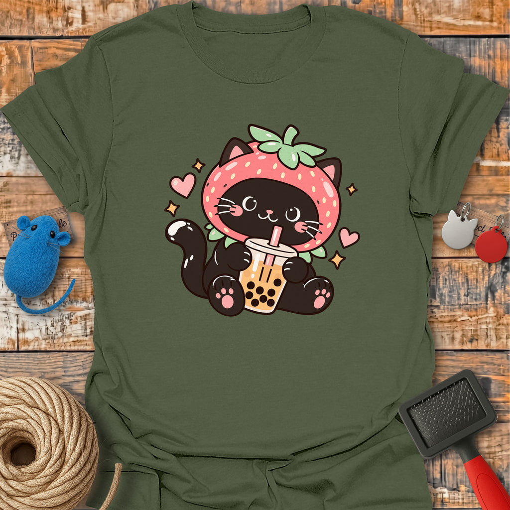 Strawberry Boba Cat