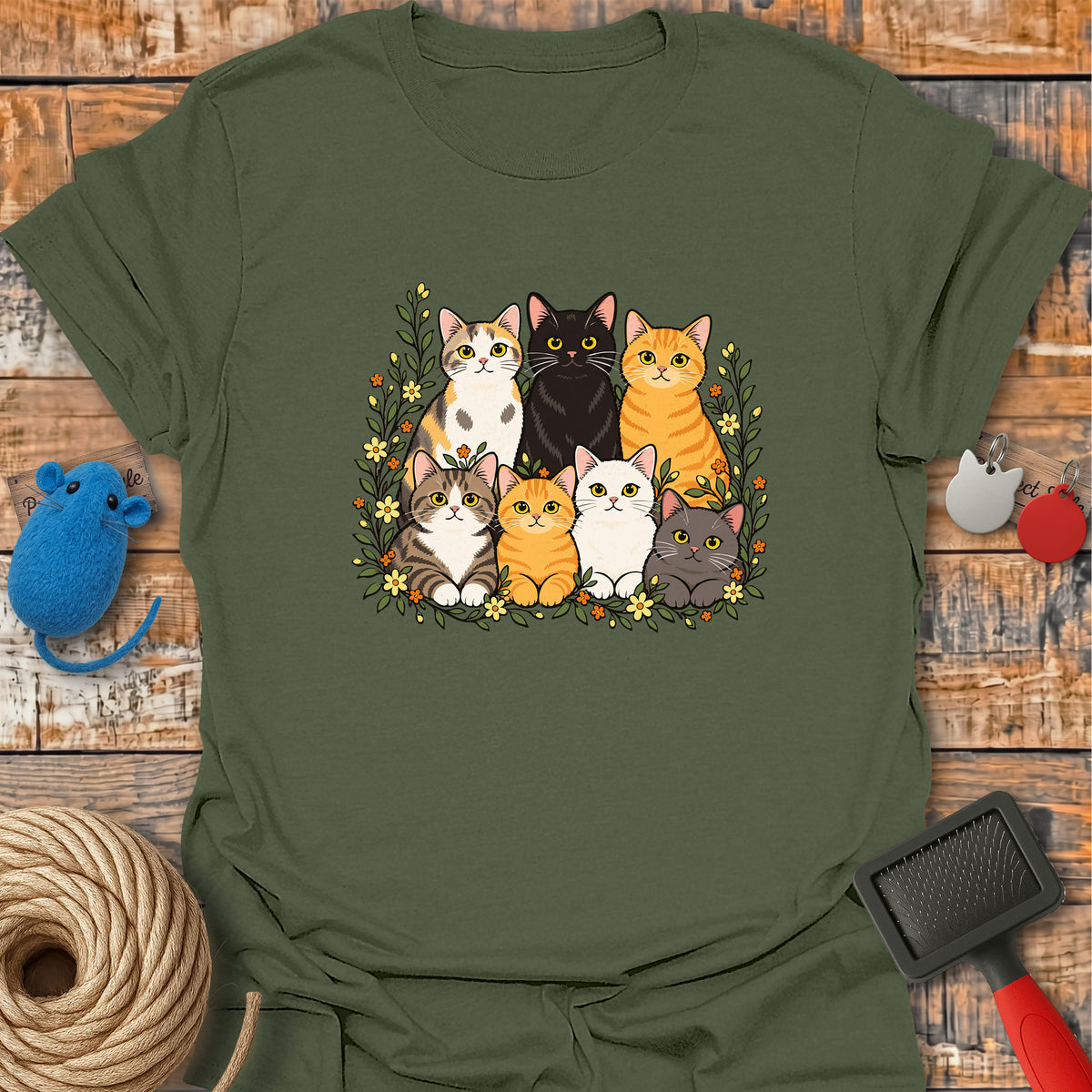 Floral Cat Family