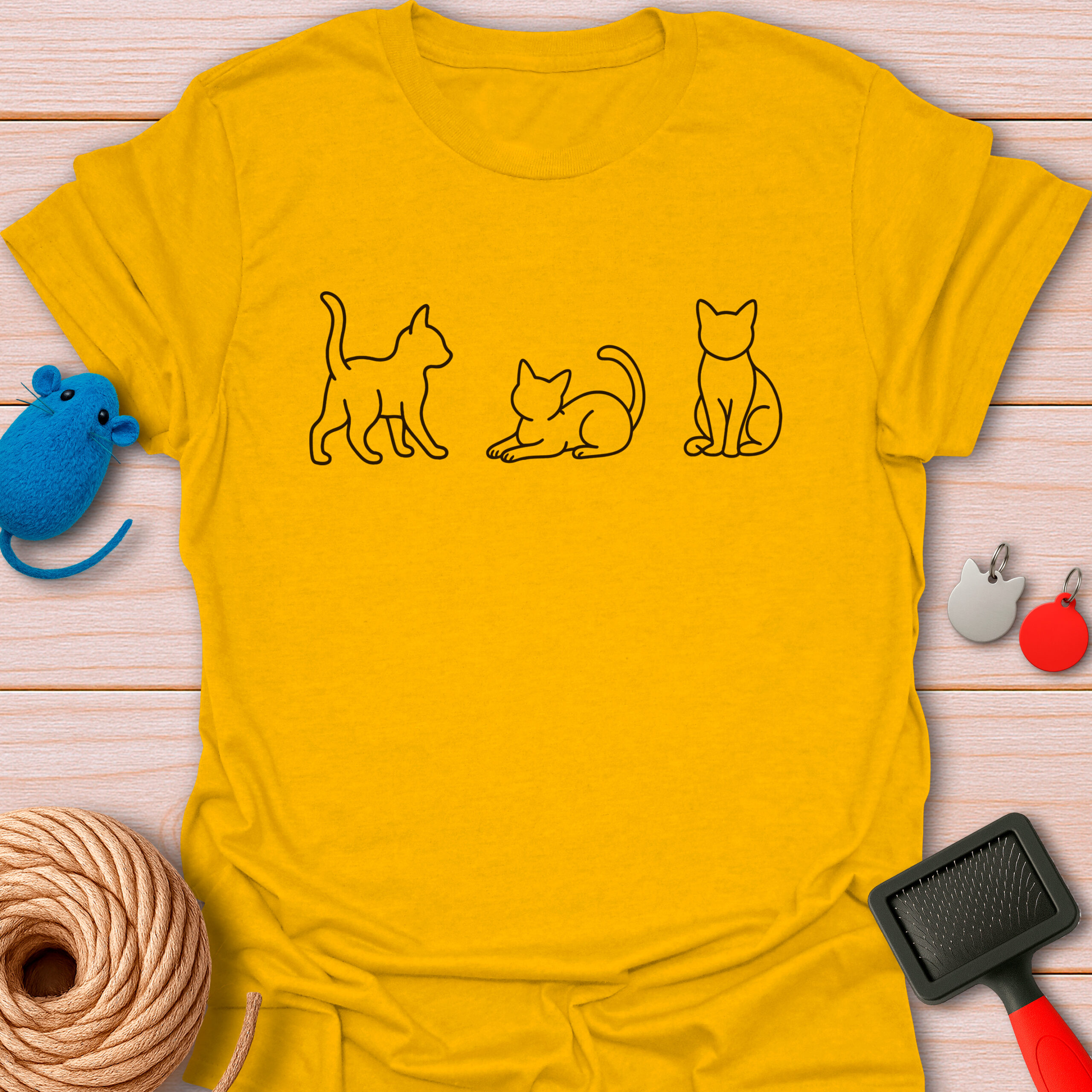 Three Posing Cats - Unisex T-Shirt