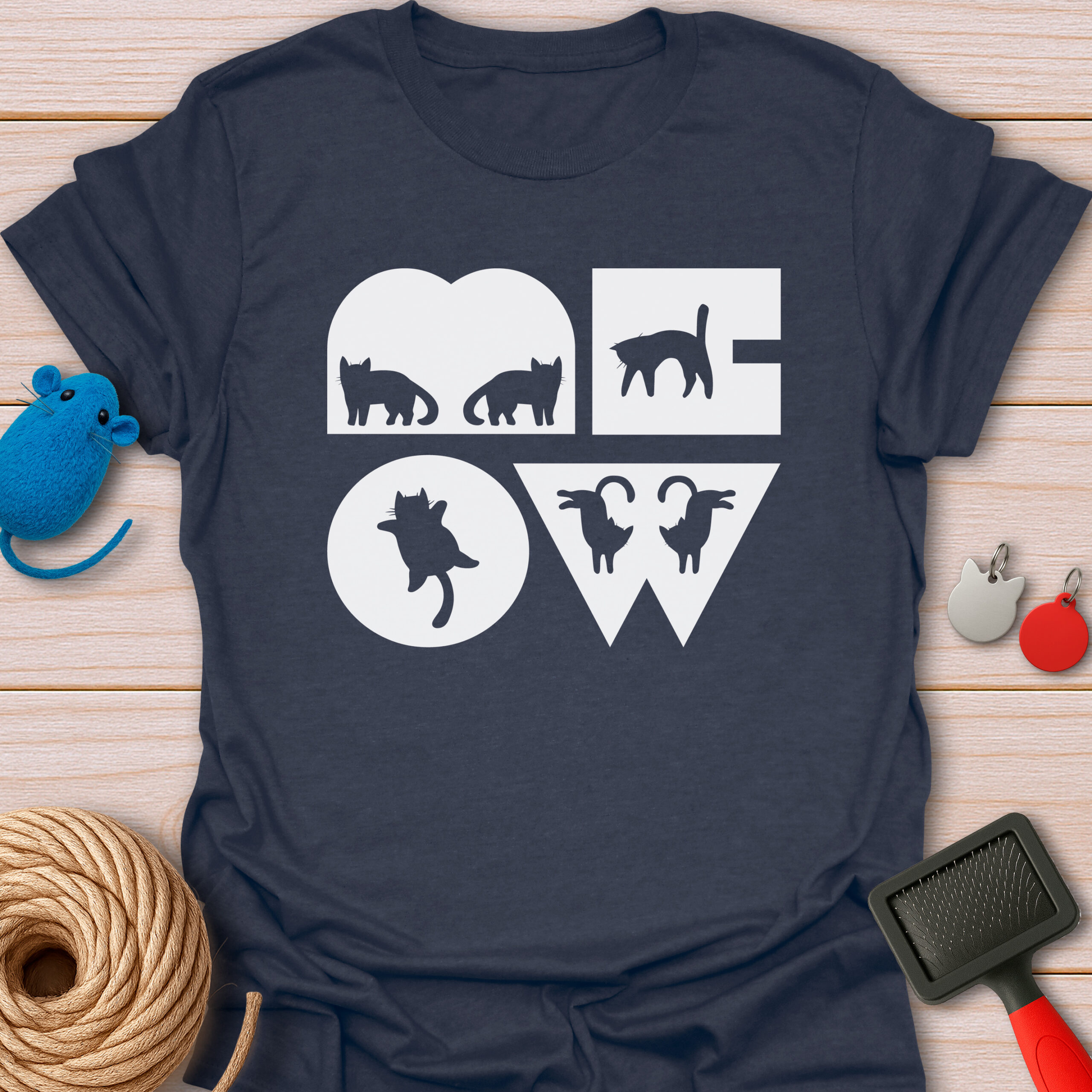 MEOW Cat Silhouettes - Unisex T-Shirt