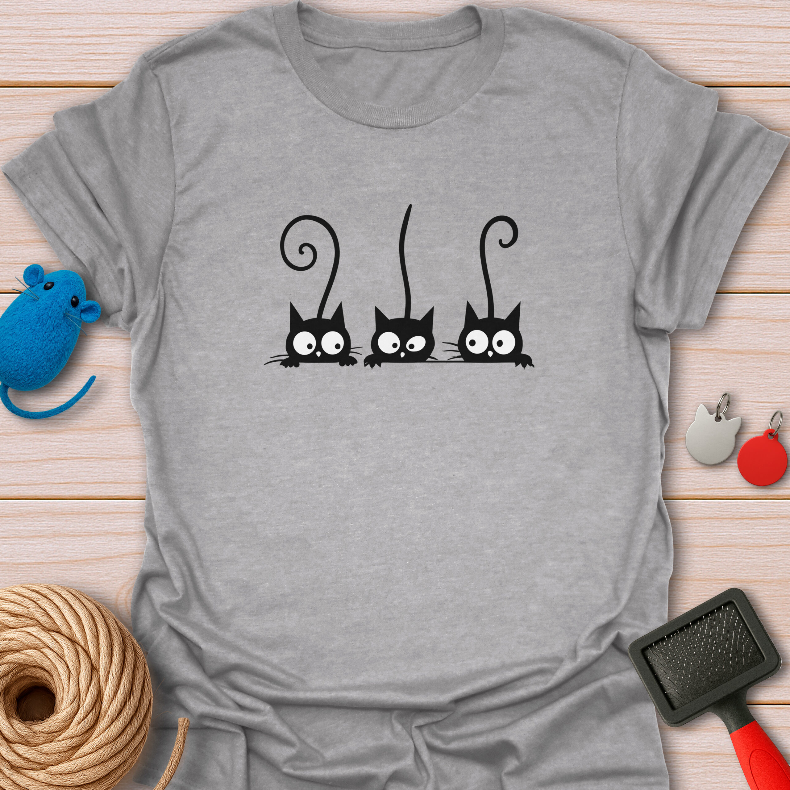 Three Gossiping Cats - Unisex T-Shirt
