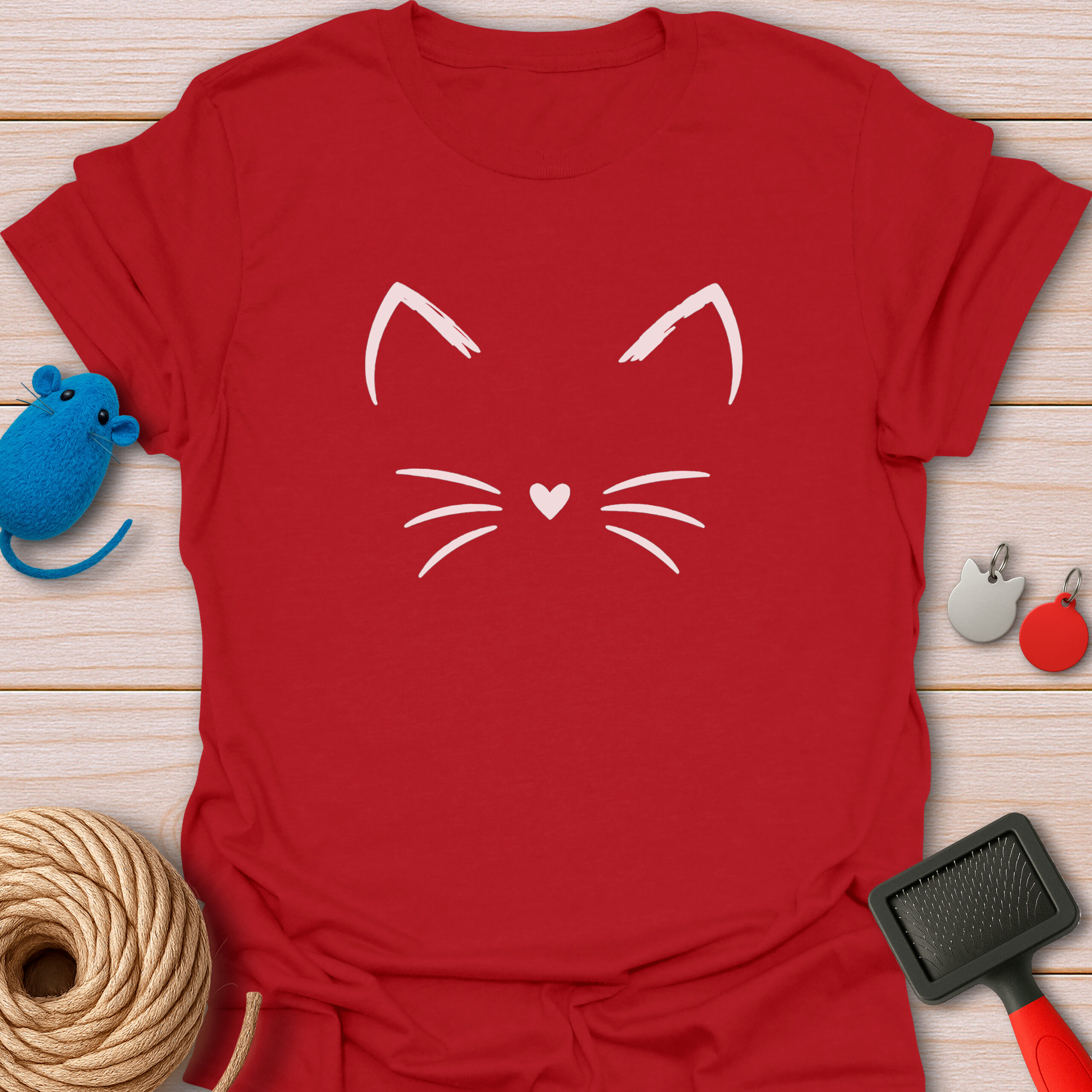 Minimalist Cat Face - Unisex T-Shirt