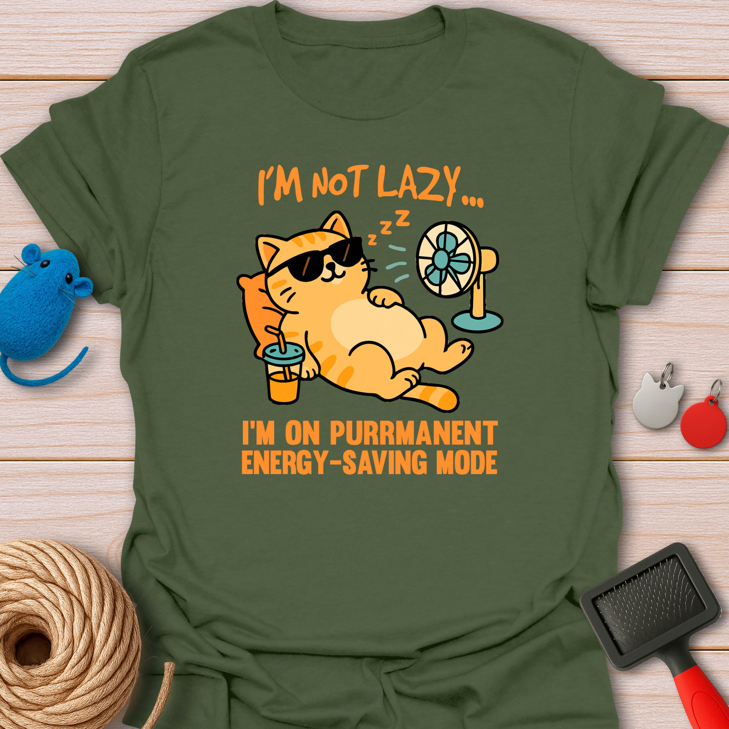 Not Lazy Funny Cat - Unisex T-Shirt