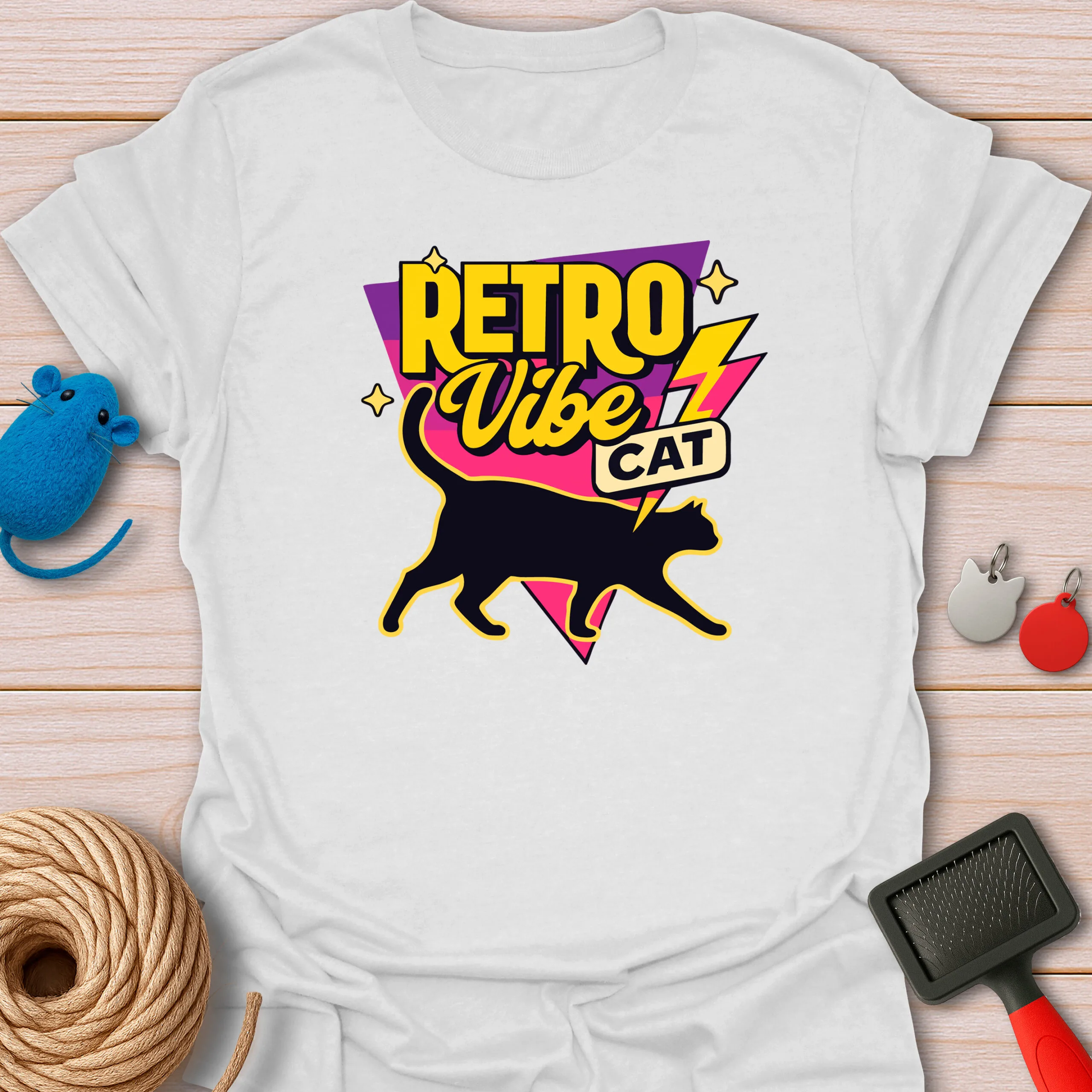 Retro Vibe Black Cat 90s Aesthetic