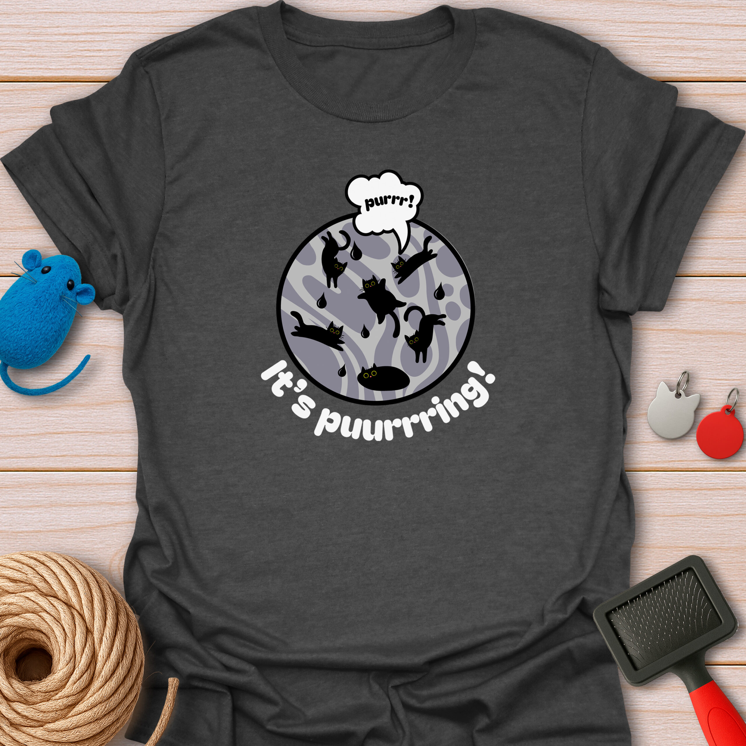 It's Puurrring Planet Black Cats - Unisex T-Shirt
