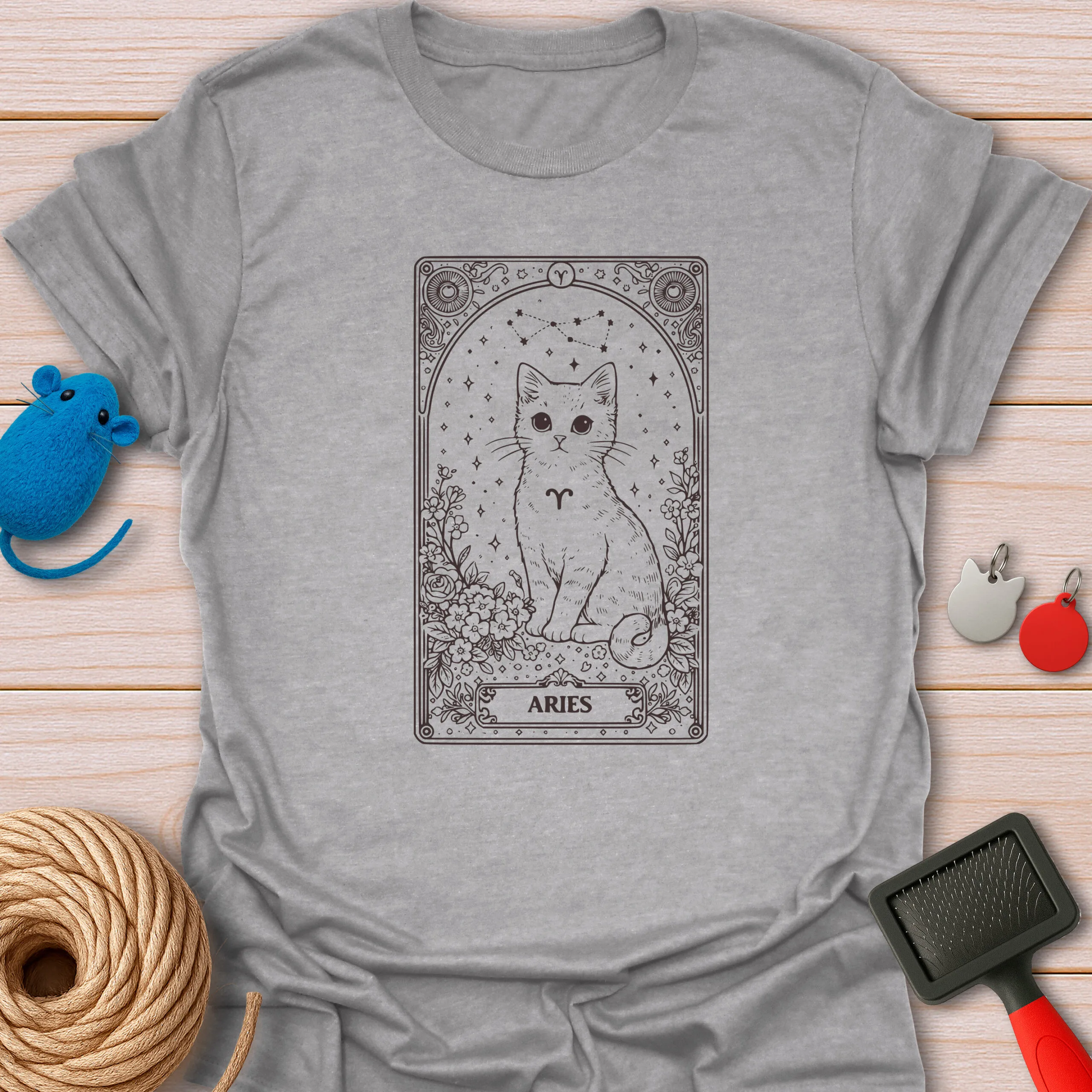 Aries Zodiac Cat Tarot Card Astrology